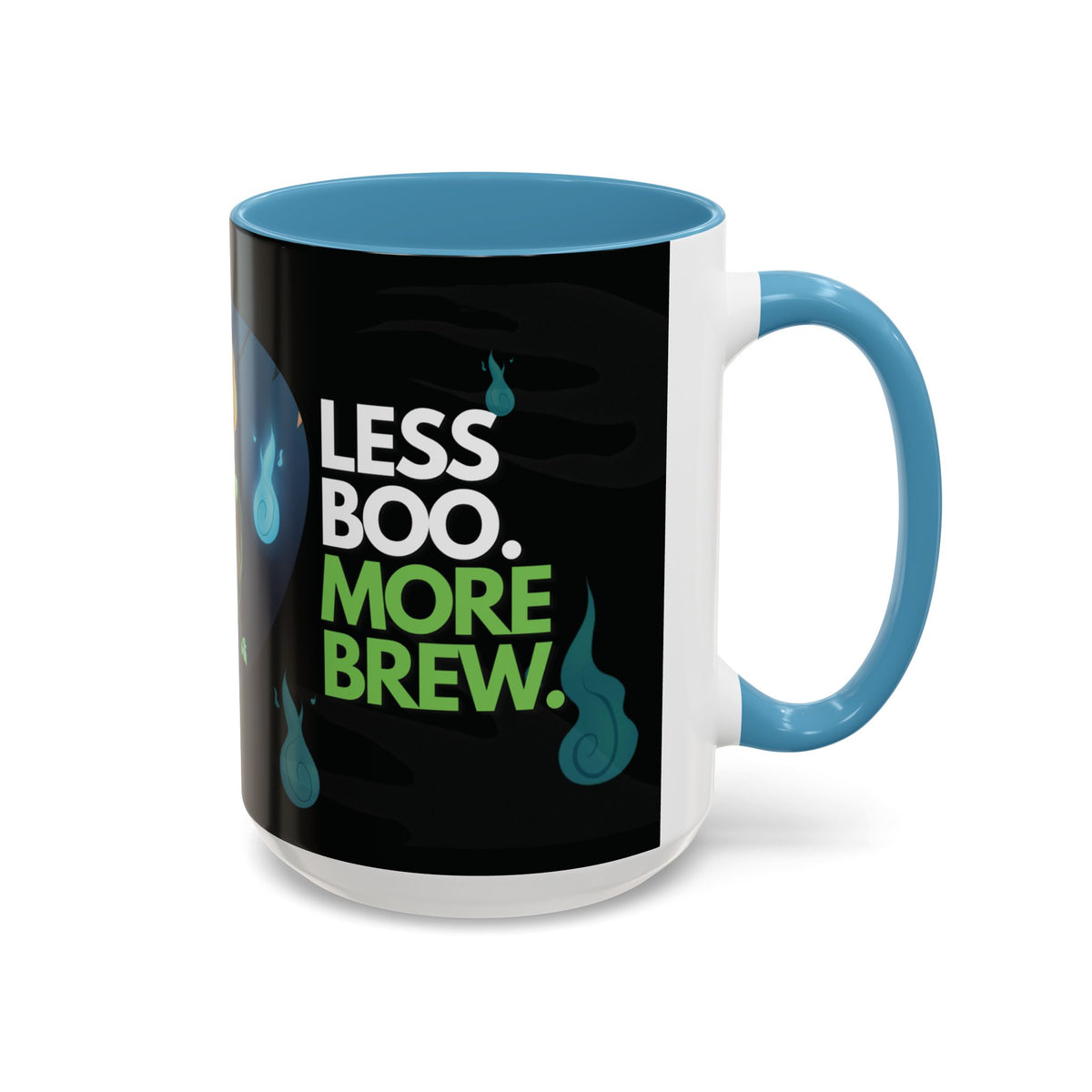 Taza de Halloween “Less Boo More Brew” de Chris A. (11 y 15 oz)