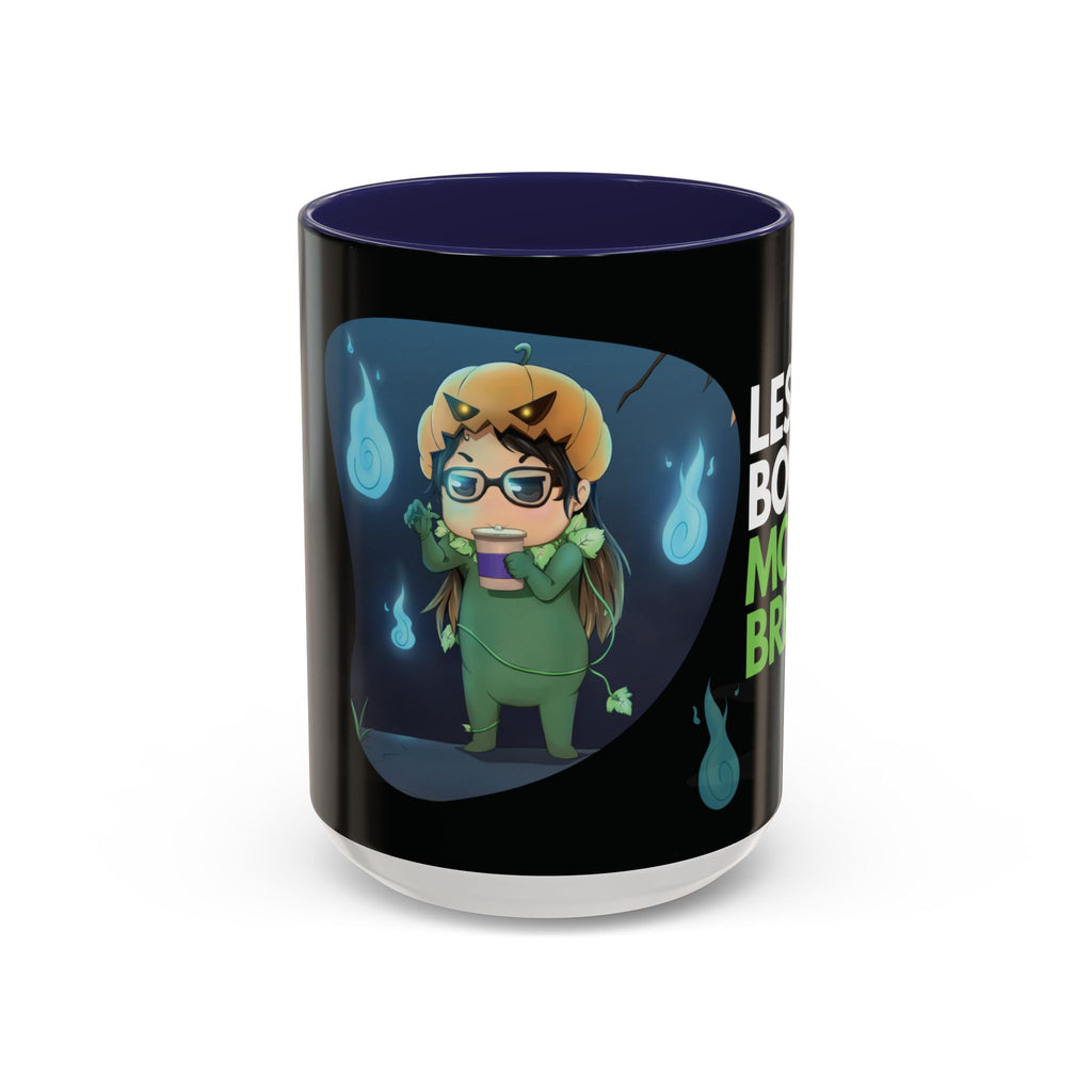 Taza de Halloween “Less Boo More Brew” de Chris A. (11 y 15 oz)