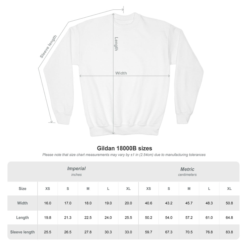 Youth Crewneck Sweatshirt — "Tis the Season to Be Spooky" Holiday Halloween Pullover by Gabee.