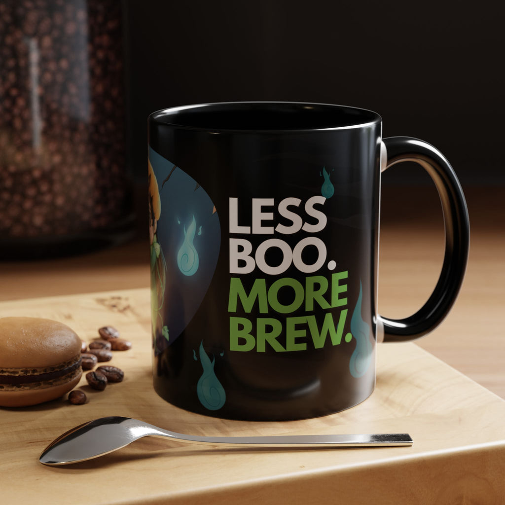 Taza de Halloween “Less Boo More Brew” de Chris A. (11 y 15 oz)