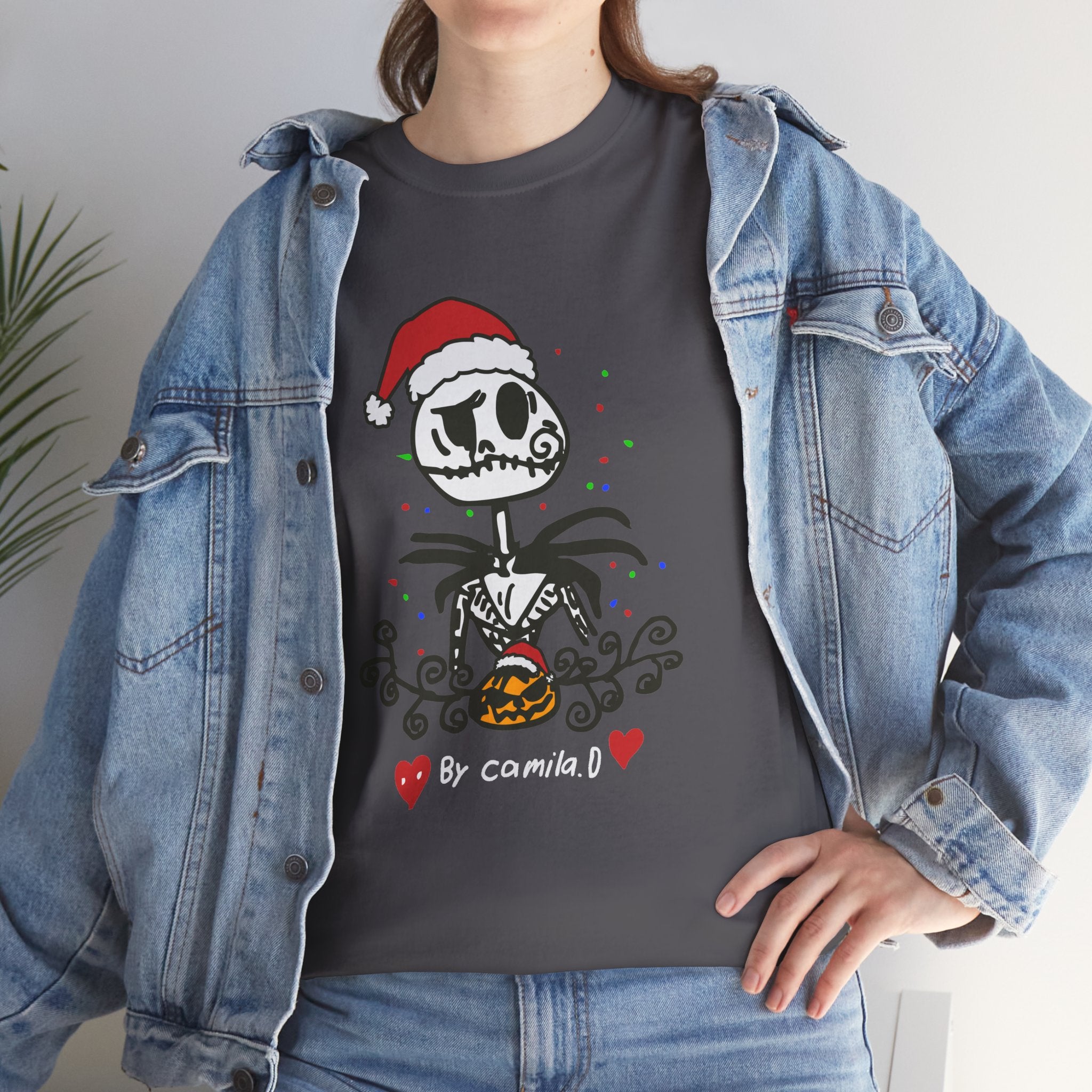 Jack Skellington Halloween Unisex Heavy Cotton Tee