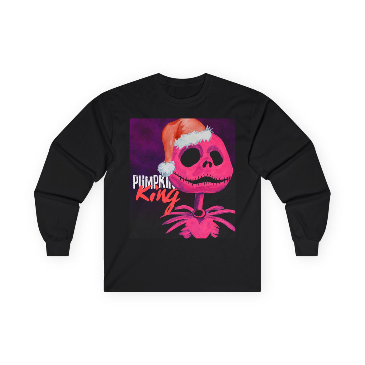 Camiseta de manga larga Pumpkin King con diseño navideño neón de Gabee