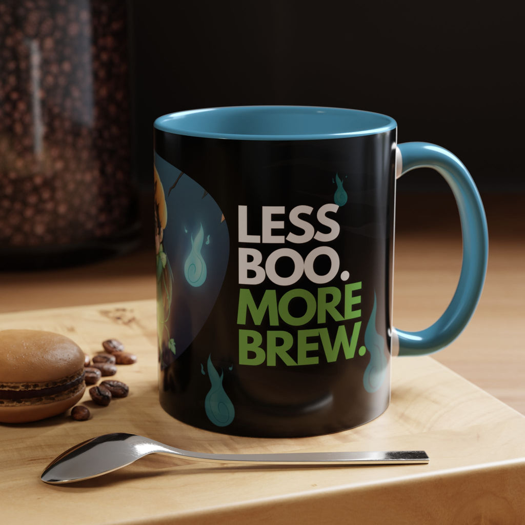 Taza de Halloween “Less Boo More Brew” de Chris A. (11 y 15 oz)