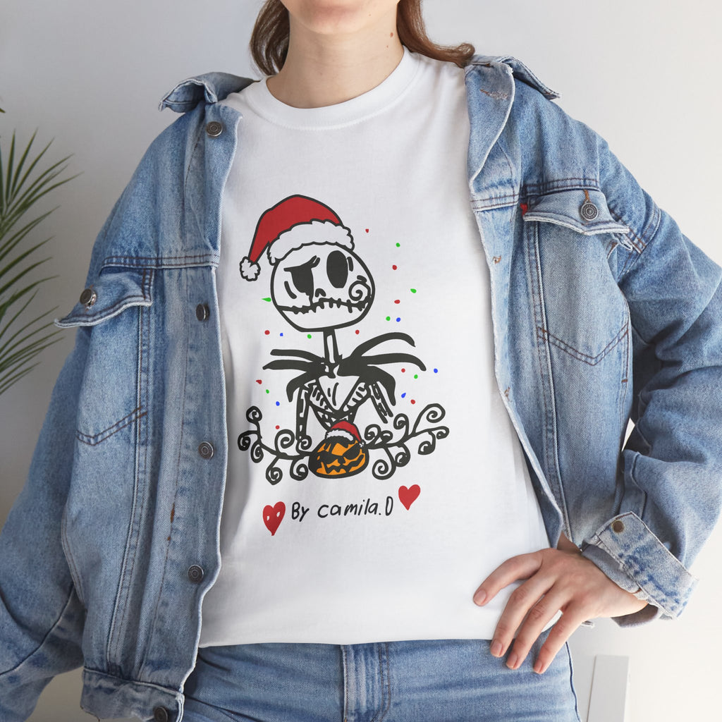 Jack Skellington Halloween Unisex Heavy Cotton Tee