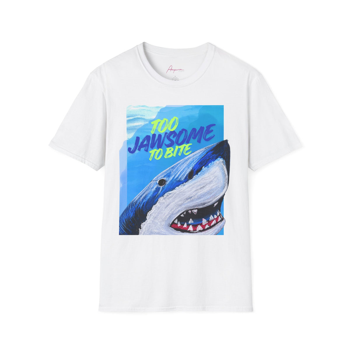 Too Jawsome To Bite Shark Graphic T-Shirt by Gabee.