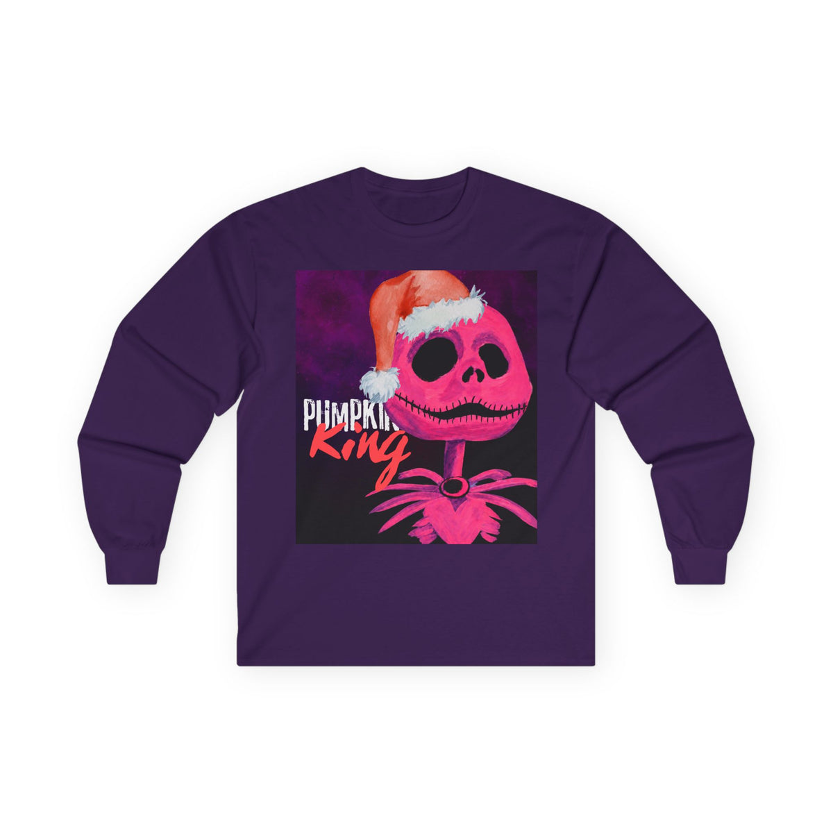 Camiseta de manga larga Pumpkin King con diseño navideño neón de Gabee