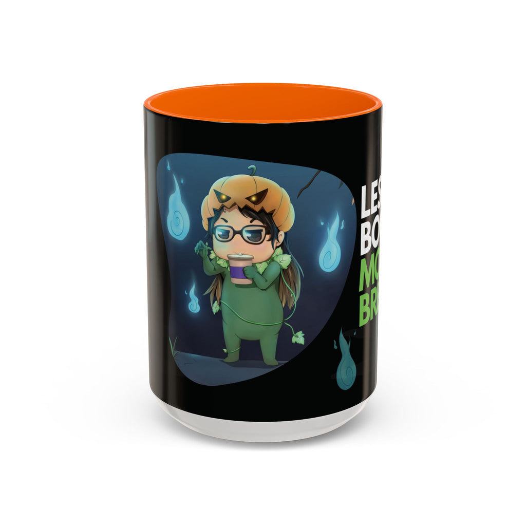 Taza de Halloween “Less Boo More Brew” de Chris A. (11 y 15 oz)
