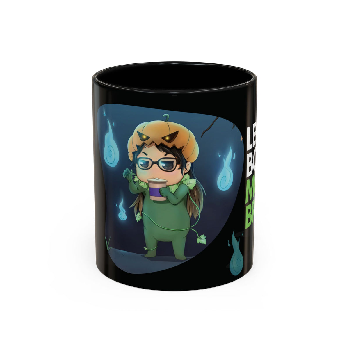 Taza de Halloween “Less Boo More Brew” de Chris A. (11 y 15 oz)