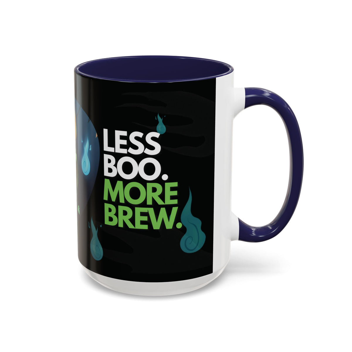 Taza de Halloween “Less Boo More Brew” de Chris A. (11 y 15 oz)
