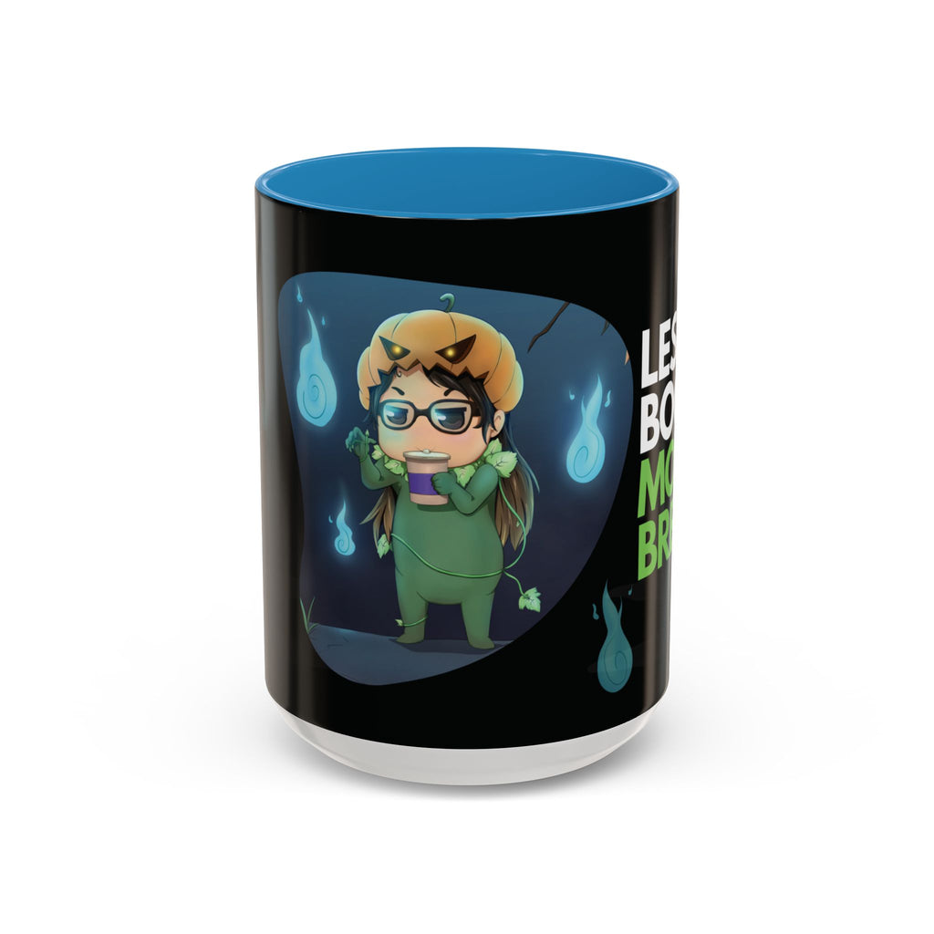 Taza de Halloween “Less Boo More Brew” de Chris A. (11 y 15 oz)