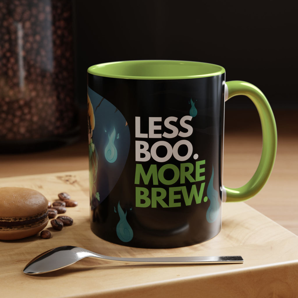 Taza de Halloween “Less Boo More Brew” de Chris A. (11 y 15 oz)